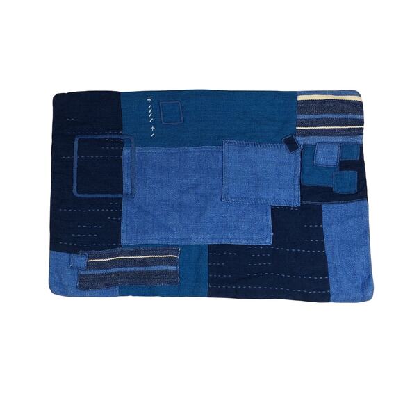 Ralph Lauren Stover Throw Pillow Cover Only Linen Journey Summer Blue 16x24 New - Picture 1 of 5